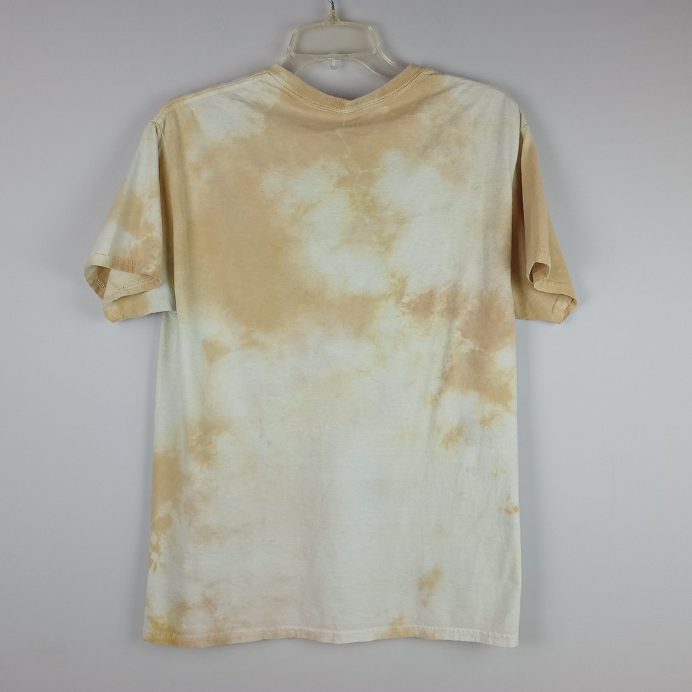 Miller Lite Men M Tan Tie Dye Short Sleeve Graphic Brew Beer Pilsner Logo TShirt - Picture 3 of 5